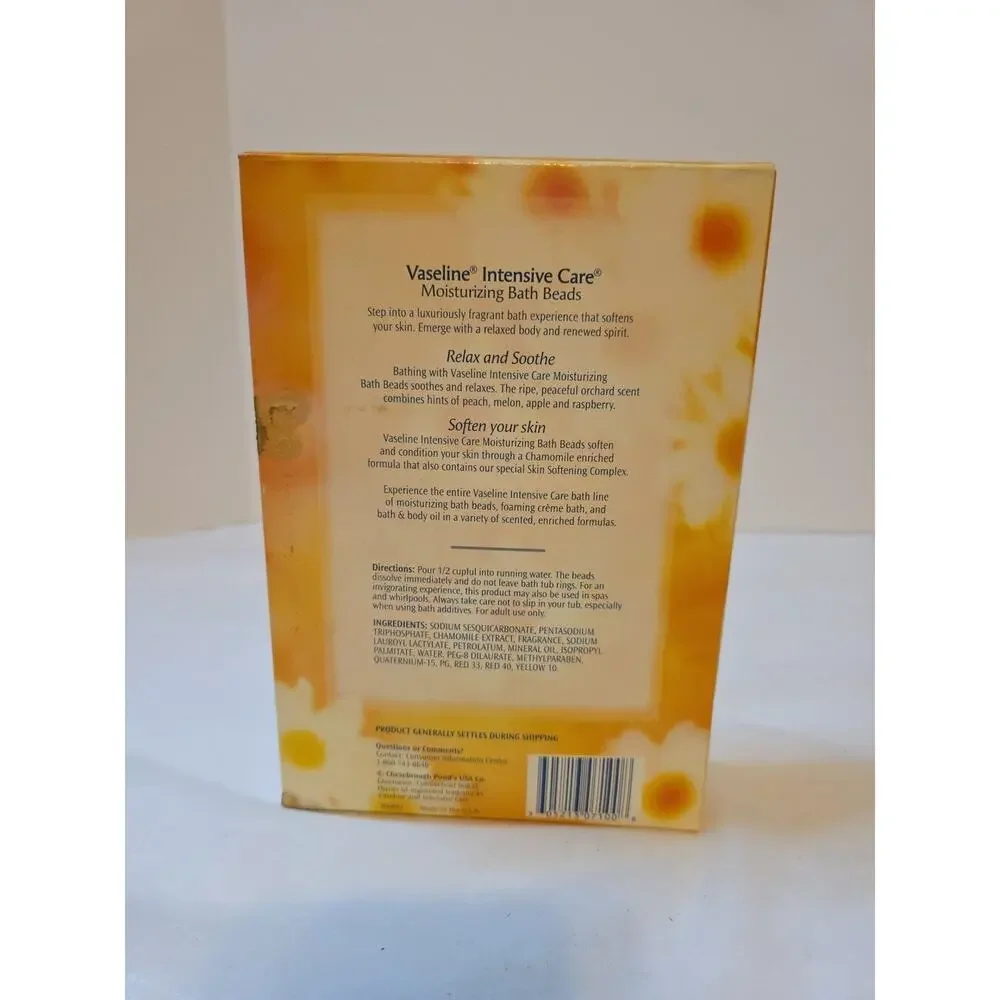New VASELINE Peaceful Orchard with Chamomile Intensive Care Bath Beads 24 oz